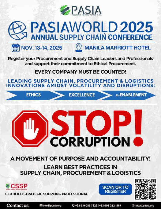 PASIAWorld 2025 Stop corruption
