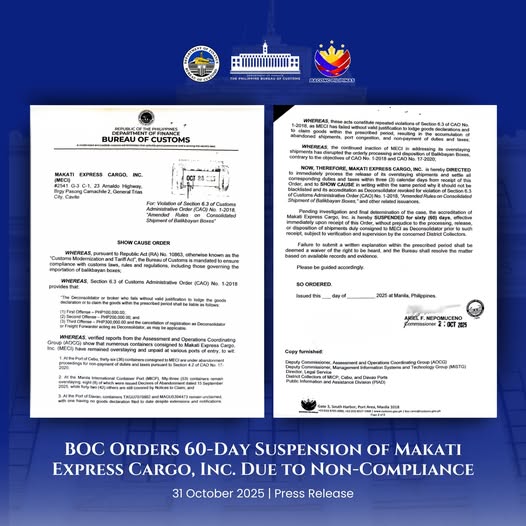 BOC suspends Expres Cargo